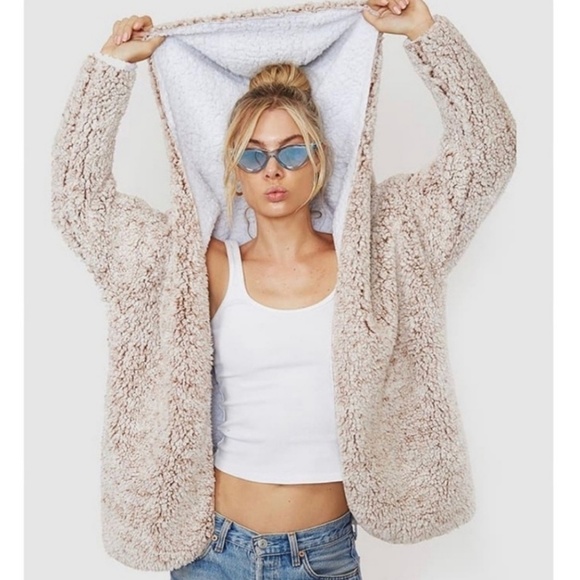 Jackets & Blazers - Reversible Fleeced Hoodie! High Pile Soft!